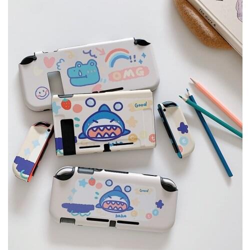 Cute Animals Lovely Shark Crocodile Cartoon Gamepad Soft Protective Case For Nintendo Switch Lite Cover