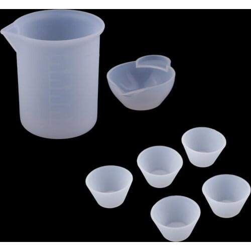 7 Pcs Epoxy Resin Measuring Mixing Cup Set DIY Jewelry Resin Glue for Mixing Epoxy Liquid Paint Stain Tools DIY Craft Supplies