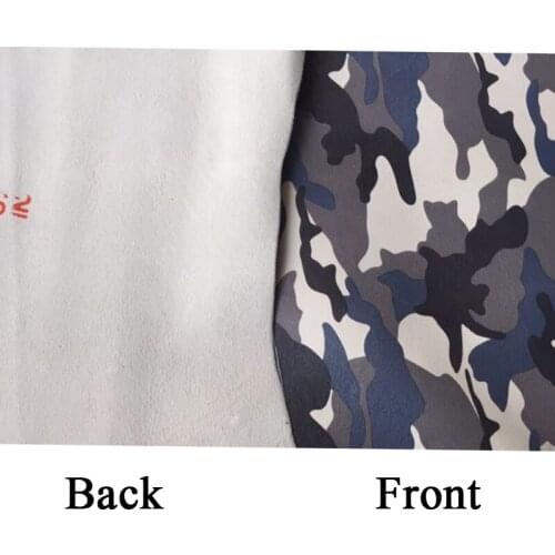 Genuine Sheepskin Fabric Fashion Printed Full Grain Leather Finished Goat Skin eco-leather Camo Purse Sofa Shoe