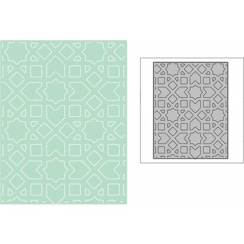 New Spotted Diamond Arrow Background Plate Craft Embossing Mold 2021 Metal Cutting Dies for DIY Scrapbooking Album Card Making