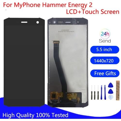 Original For myPhone Hammer Energy 2 LCD Display Touch Screen Assembly Digitizer Glass Panel Replacement LCD Display Free Tools