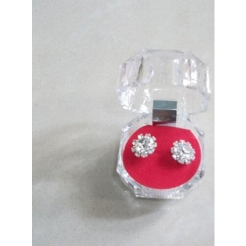 Plastic Octagonal Transparent Box Stud Earrings Dangle Drop Earrings Ring Jewelry Packaging & Display for Women & Children