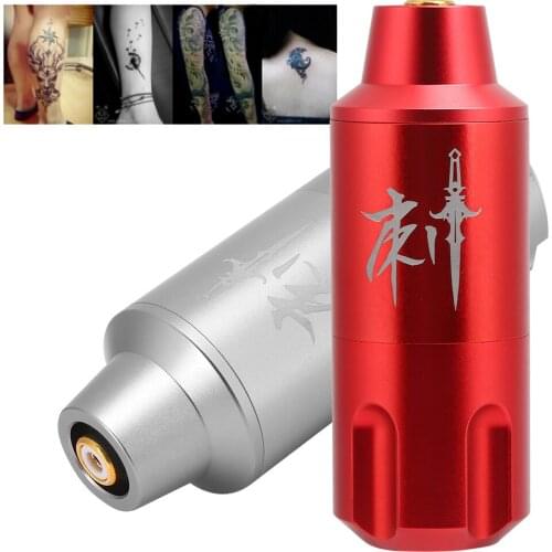 Professional Aviation Aluminum Rotary Strong Motor Tattoo Machine Small Simple Liner Shader Electric Tattoos Pen RCA Interface