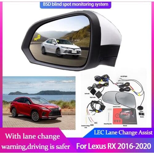 Blind Spot Detection System For Lexus RX 2016-2020 Rearview Mirror BSA BSM BSD Monitor Lane Change Assist Parking Radar Warning