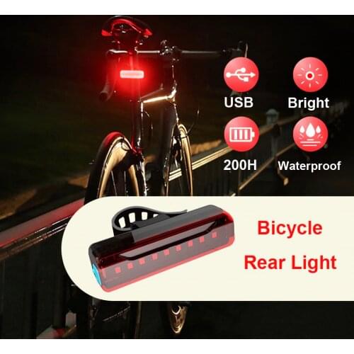NEWBOLER 2600 mAh LED Taillight Bicycle USB Rechargeable Safety Warning Light Bike Rear Tail Light Light Flashlight For Bicycle