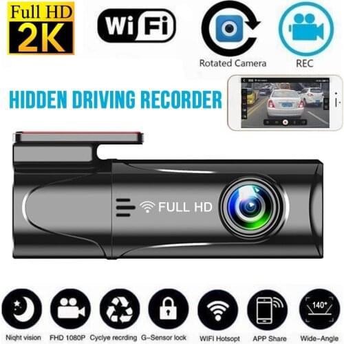 Vehemo Dash Cam WIFI 1080P Car Recorder APP Control Night Vision Loop Recording Dash Cam Parking Monitoring with Buck Line DVR