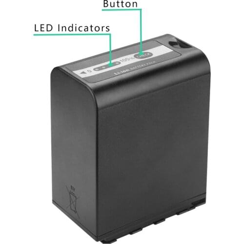 VW-VBD98 battery with LED power indicator For Panasonic AJ-PX280 PX285MC AG-HPX265MC HPX260MC PX270 PX298 MDH2 FC100 DVX200