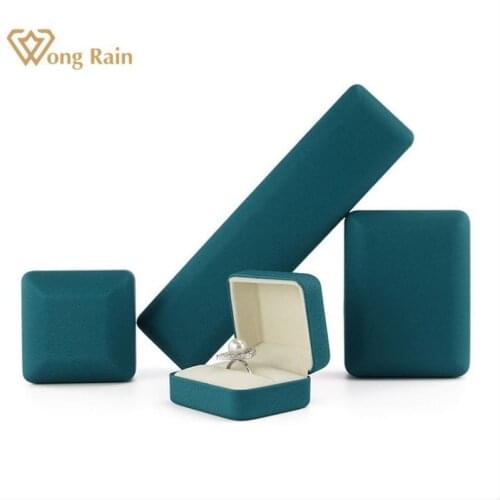 Wong Rain Hot Sale Green Jewelry Package Box Available Ring Stud Earrings Necklace Bracelet Jewelry Organizer Storage Gift Box