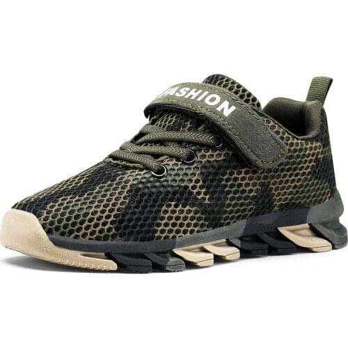 3-15 Year ChildrenS Sneakers For Teens Boy Runners Autumn Shoes Kids School 2021 Fashion Mesh Non-Slip Sports Camouflage Shoe