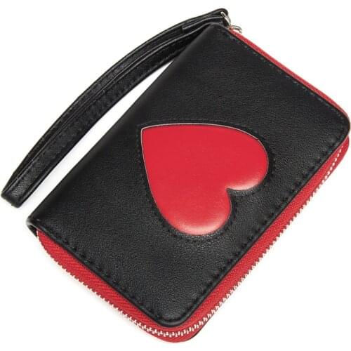 Annmouler Designer Women Wallet Short Size Purse Pu Leather Patchwork Small Walle Cute Clutch Bag with Wrist Zipper Card Holders