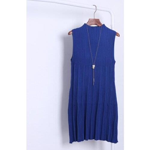 New Spring Summer Women Knitting Dress Export Quality A-line Delicate Striped Knitted Elegant Bottoming Dress in 7 colors 1206