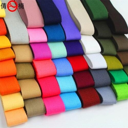 1-1/2" 38MM Width 2mm Thickness Plain Color polyester / cotton canvas Webbing Ribbon Belt Strap Garments Accessoires G1548
