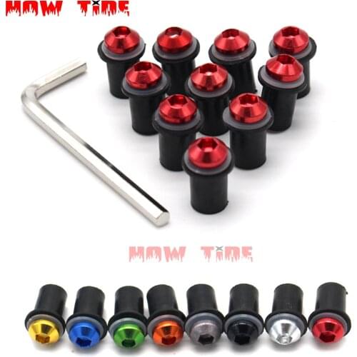 10Ps For BENELLI STELS300 VLM VLC 150 200 BN TNT 300 302 600 Motorcycle 5mm Windscreen Windshield Bolts Screw Nut Fastener Kit