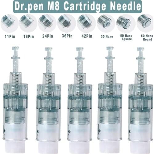 20pcs Replacement Cartridge Needle For Dr.Pen M8 ULTIMA-M8 W/C Derma Pen Machine Microneedling 11/16/24/36/42 Pin Nano Round MTS