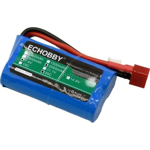 2S 7.4V 2000mAh 20C 18650 Type Li-ion Battery T plug for RC Model Truck Buggy Racing Car Speed Boat