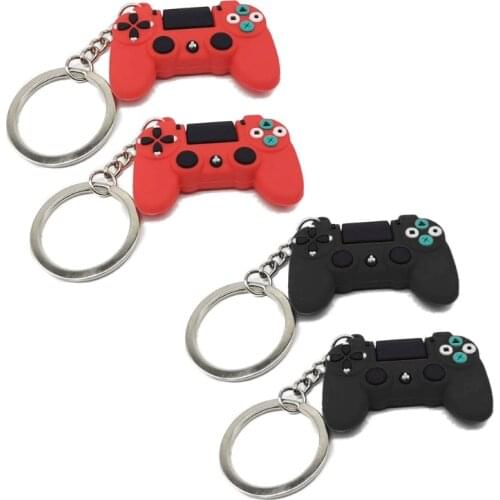 4Pcs Durable PVC Video Game Controller Handle Pendant Keychain Fashion Jewelry R2LE