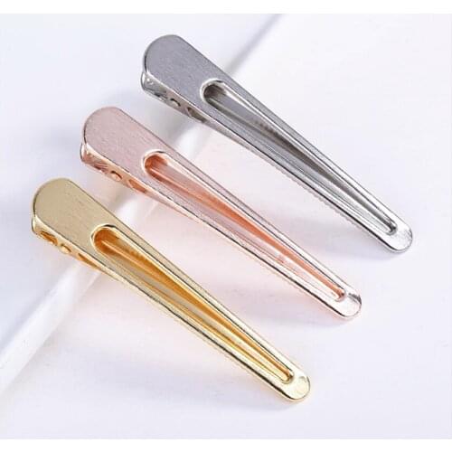 6pcs/lot 8x1.5cm Metal brushed hairpin bangs clip simple hairpin hollow geometric three-dimensional duck clip