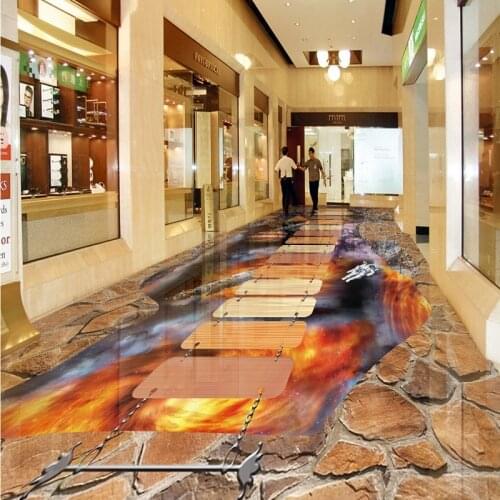 Free Shipping custom Cosmic Star 3D Floor waterproof thickened flooring wallpaper mural bathroom lobby home decoration