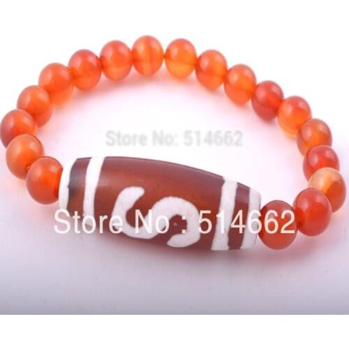 Energy Tibetan One Eye Dzi Bead Bracelet Agate Feng Shui All Over The World