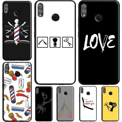 Barber Pole Scissor Comb Razor Case For Huawei Honor 8X 9X 7X 10i 9 10 20 Lite 7A Pro 7C 8A 8C V20 Y6 Y9 Y7 2019 Nova 5T