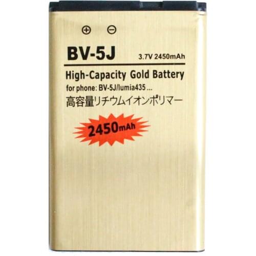 Ciszean 2450mAh BV-5J / BV 5J / BV5J Gold Replacement Battery For Microsoft Nokia Lumia 435 Lumia435 532 RM1069 1071 ect