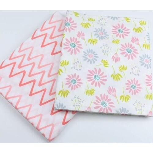 Blooming Flowers print Fabric Cotton Fabric Tecido Quilting Bedding Decoration Tissue Home Textile Patchwork Sewing Cloth Craft