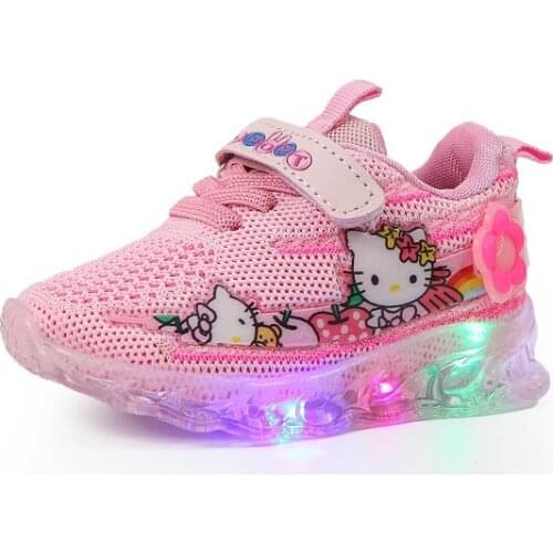 Детская светящаяся обувь Hello Kitty China At AliExpress