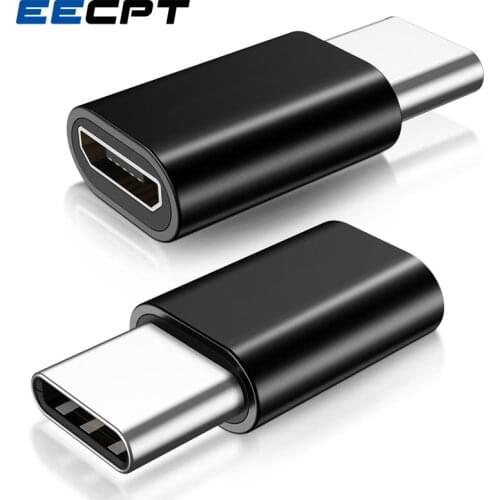 EECPT 10 Pack USB Type C Adapter USB C to Micro USB OTG Cable Type-C Adapter Connector for Macbook Samsung S10 S9 Huawei P20 P10