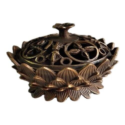 Chinese Hand Carved copper continuous flower stove
