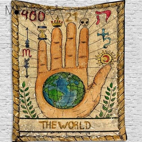 Mandala Tarot Tapestry Wall Hanging Moon Phase Change Tapestries Bedroom Decor Bedspread Throw Cover Sun Moon Wall Decor 200X150