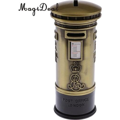 Metal Britain London Street Red Mailbox Piggy Bank Postbox Money Saving Box Travel Souvenir Decor Gift Travel Souvenir Crafts