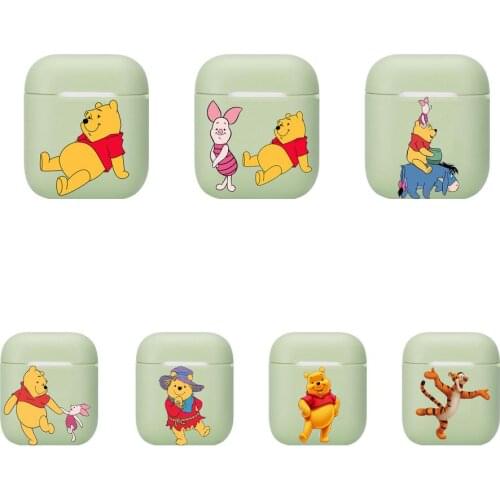 Winnie the PoohSoft Silicone Cases For Airpods 1/2 Protective Bluetooth Wireless Earphone Cover For Air Pods Charging Box Bags