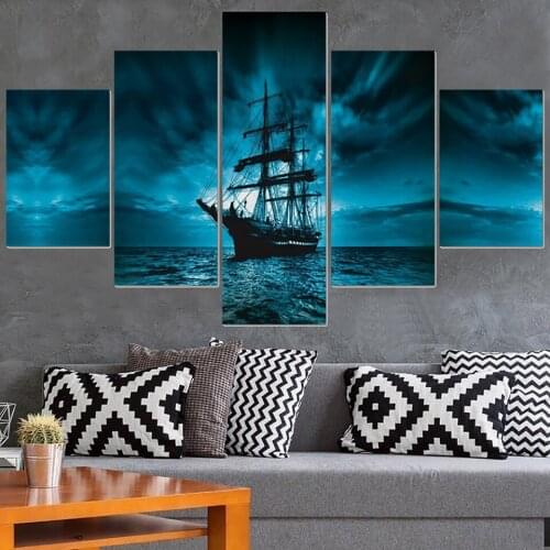 Room decoration set modern canvas painting 5 pieces pictures for home design