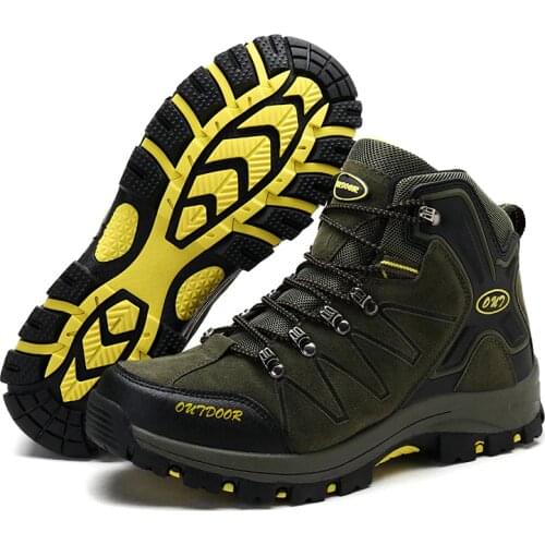 Clorts Hunting Boots Breathable Outdoor Hiking Boots High-cut Suede Climbing Tactical Shoes Waterproof Hiking Sneakers for Men