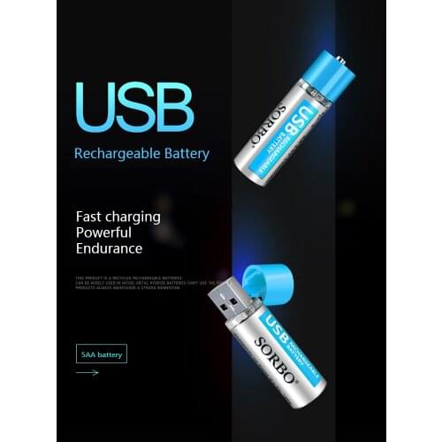 Factory Wholesale No. 5 Rechargeable Battery No. 5 Usb Lithium Battery Rechargeable Battery Aa Rechargeable Lithium Ion Battery