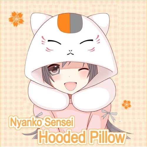 Anime Natsumes Book of Friends Nyanko Sensei Hooded Neck Pillow Cartoon Cute Natsume Yuujinchou Cat Travel U Shaped Pillow