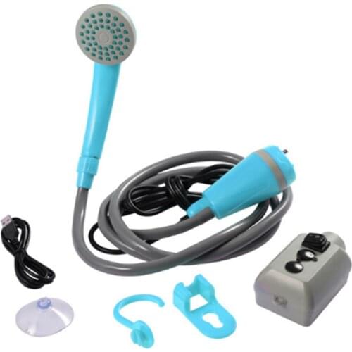 Camping Shower Outdoor Hiking Travel Portable Shower And Bucket Set Car Washer Plant Watering Pet Cleaning Electric Pump Bathing