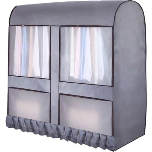 Dustproof Garment Rack Cover Organizer Large Capacity Clothing Rack Protector with Zipper and Visible Window Household TN88