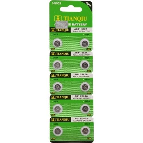 TIANQIU AG11 LR721/362 Alkaline 10'lu Button Battery