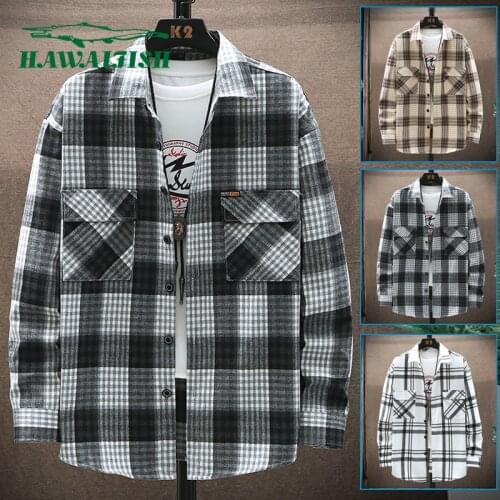 2021 spring cotton shirt mens autumn new Korean style trendy inch shirt handsome long-sleeved shirt loose casual autumn coat