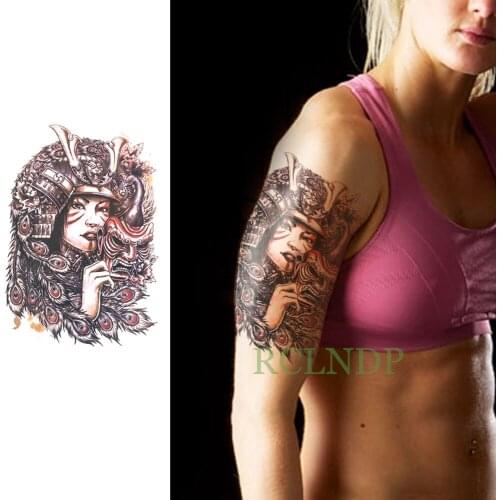 Waterproof Temporary Tattoo Buddhism prajna Feather tatto flash tatoo fake tattoos large size body art for girl women man lady