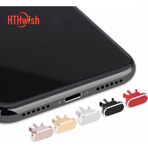 Anti Dust Plug Earphones Jack Plug For Iphone 11 12 Pro MAX Charging Port Jack Stopper Metal Anti Dust Charger Dock Plug Stopper