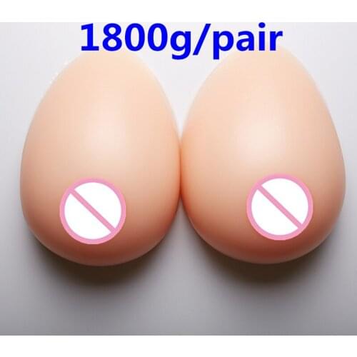 1800g/pair Transsexuals Silicone Artificial Breast Fake Breast Boobs Crossdresser Shemale Breast Enhancers Silicone