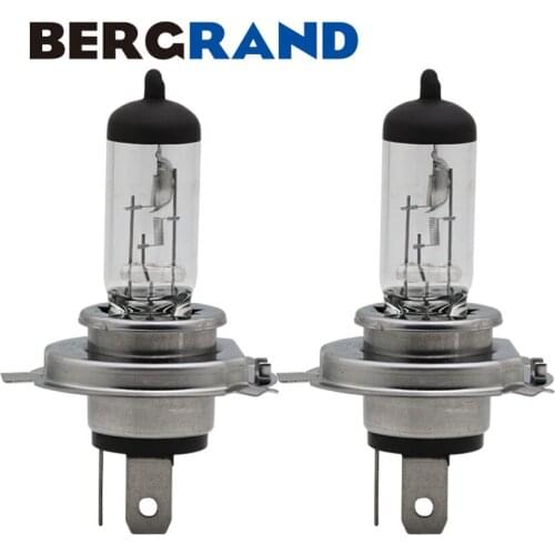 2PCS H4 P43t 12V 60/55W 3100K Clear Glass Standard Car Headlight Bulb Halogen Lamp Auto Lamps For Kia Kio Chevrolet