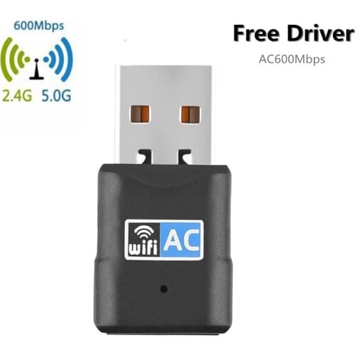WiFi Adapter Free Driver 600Mbps Wireless USB Network Card USB Ethernet PC Wifi Adapter Lan Wifi Dongle Receiver Drop Shipping