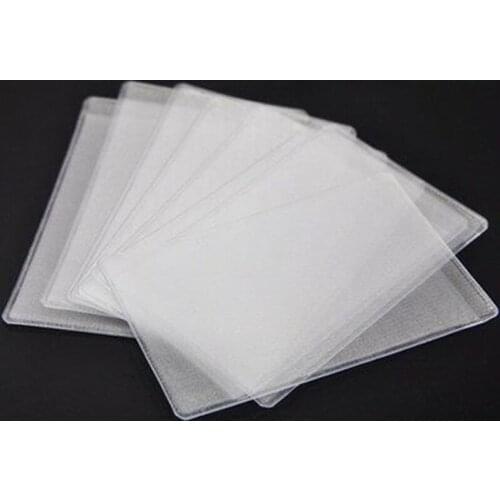 10pcs/lot Name IC ID Card Case Bussiness Bus Card Sleeve Transparent Bank Credit Card Holders Plastic Badge Holder