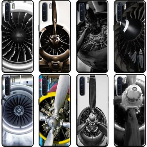 Vintage Plane Engine aircraft Case For OPPO Reno 2 Z 4 Pro A5 A9 A31 A53 2020 A1K A3S A5S A15 A52 A72 A83 F5 F7 Cover
