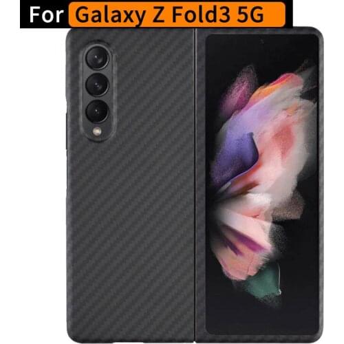 Case for Samsung Galaxy Z Fold3, Folding Phone Case Real Carbon Fiber Ultra-Thin Protective Shell Weighs Only 13 Grams fold3case