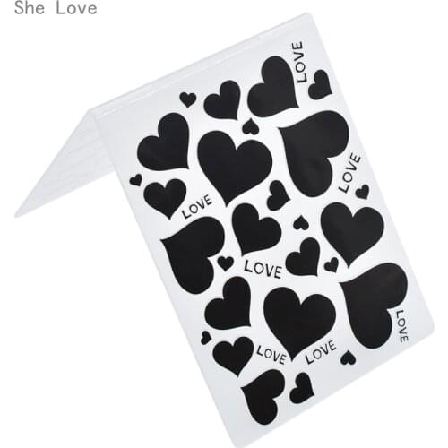 Chzimade Heart Love Plastic Template Embossing Folder For Scrapbooking Photo Album Paper Card Craft Card Making Decoration