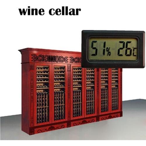 Digital Thermometer Hygrometer Mini LCD Indoor Temperature Sensor Humidity Meter Gauge Instruments Cable